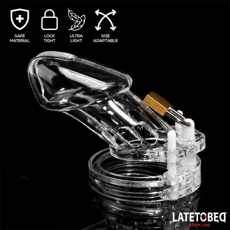 Jaula de Castidad Universal Long Transparente – BDSM/Jaulas-Anillos de Castidad