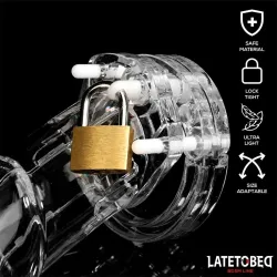 Jaula de Castidad Universal Long Transparente