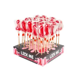 Display Piruleta Pene Cereza Efecto Calor Picante 40pcs