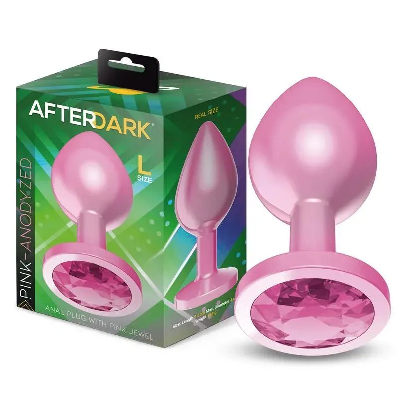 Plug Anal Anodizado Rosa con Rosa Talla L – Anal