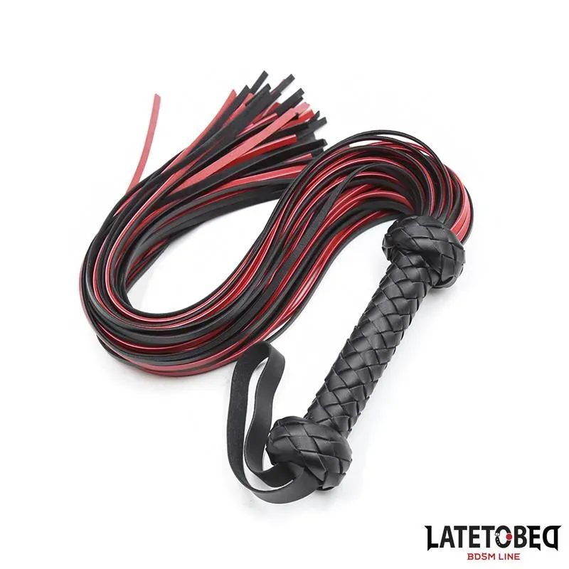 Flogger  65cm Negro y Rojo – Fustas, Floggers y Palas
