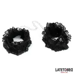 Esposas para Pies de Encaje Elástico Negro
