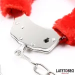 Esposas Pies Peluche Terciopelo Rojo