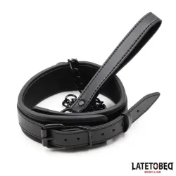 Collar y Correa Neopreno Negro