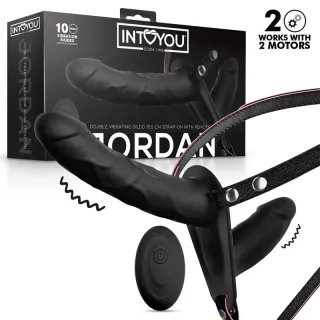 Jordan Arnés Dildo Doble con Vibración y Control Remoto