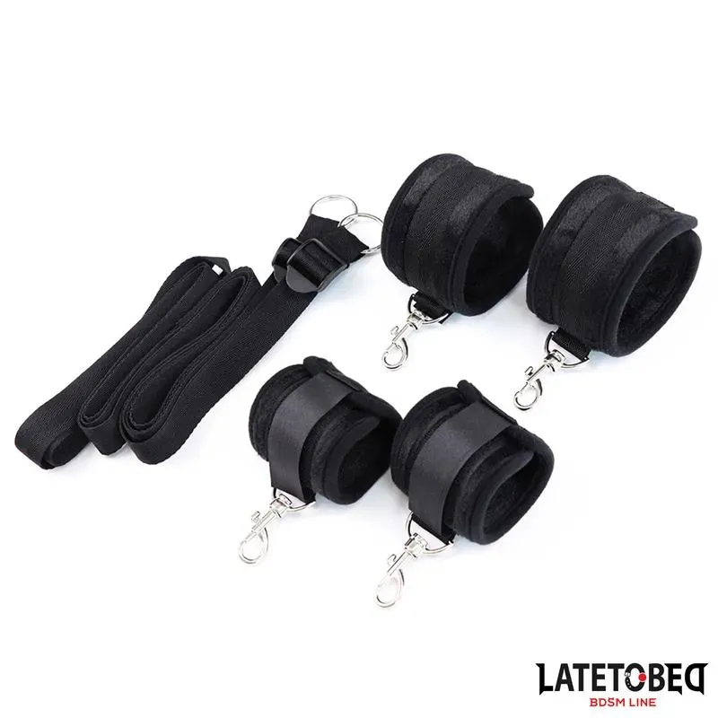 Restricciones de Cama Negro Ajustable – BDSM/Ataduras