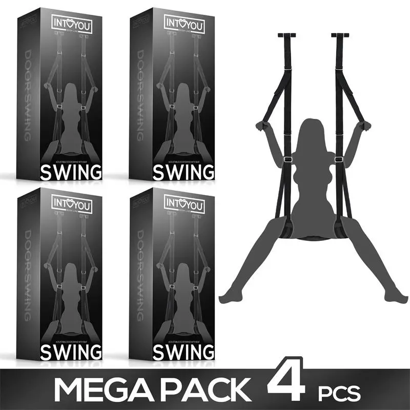 Pack de 4 Columpio de Puerta con Soporte de Manos, Piernas y Asiento – Packs