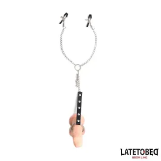 Pinzas Pezones con Anillo para Pene Talla Única