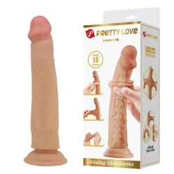 Sharife Dildo con Piel Deslizante-Retractil 25 cm