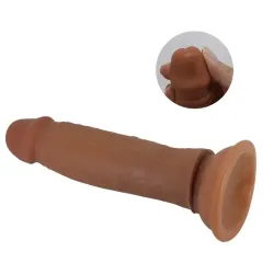 Quentin Dildo con Piel Deslizante-Retractil 18.4 cm