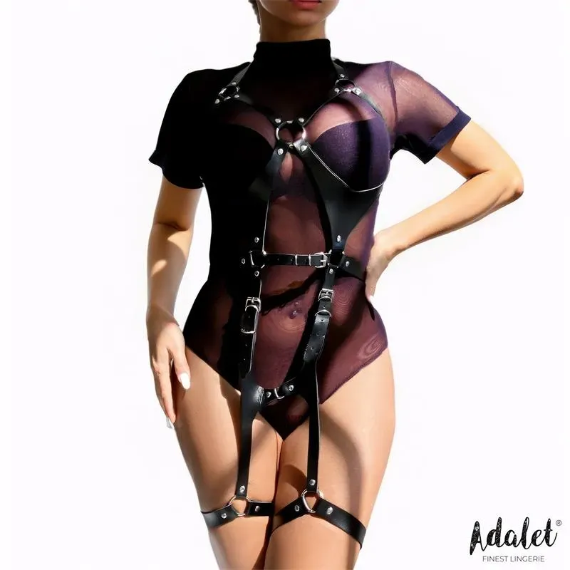 Ivette Arnés Cuerpo Entero Cuero Vegano Talla Única – Fetish/Bondage