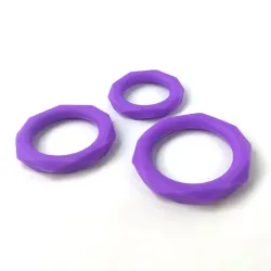 Set de 3 Anillos para el Pene Silicona Púrpura