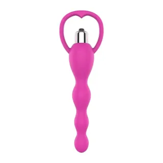 Cadena Anal con Vibración Rosa