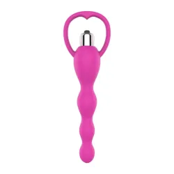 Cadena Anal con Vibración Rosa