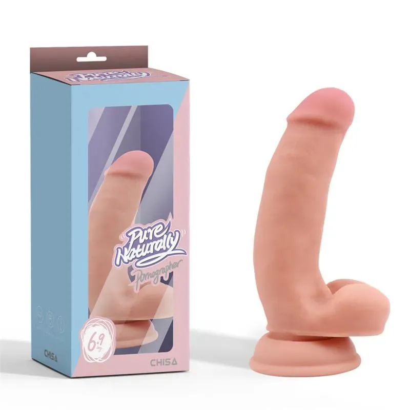 Pornographer Dildo Realista Silicona Líquida Dual-Density 17.6 cm – Dildos