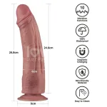 Dildo Dual Density con Vibración 10.5