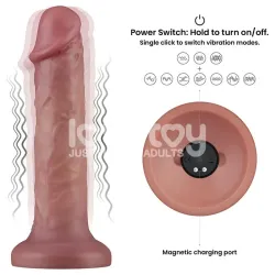 Dildo Dual Density con Vibración 8