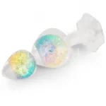 Gemoria Plug Anal de Silicona con Centro de Cristal Multicolor