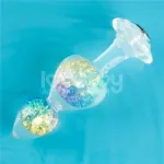 Gemoria Plug Anal de Silicona con Centro de Cristal Multicolor