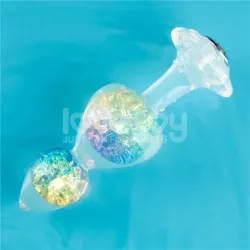 Gemoria Plug Anal de Silicona con Centro de Cristal Multicolor