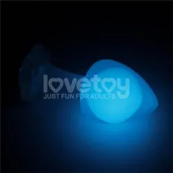 Gemoria Plug Anal Silicona Bola Interna Acero Brilla en la Oscuridad