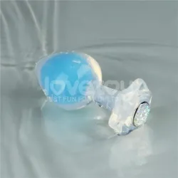 Gemoria Plug Anal Silicona Bola Interna Acero Brilla en la Oscuridad