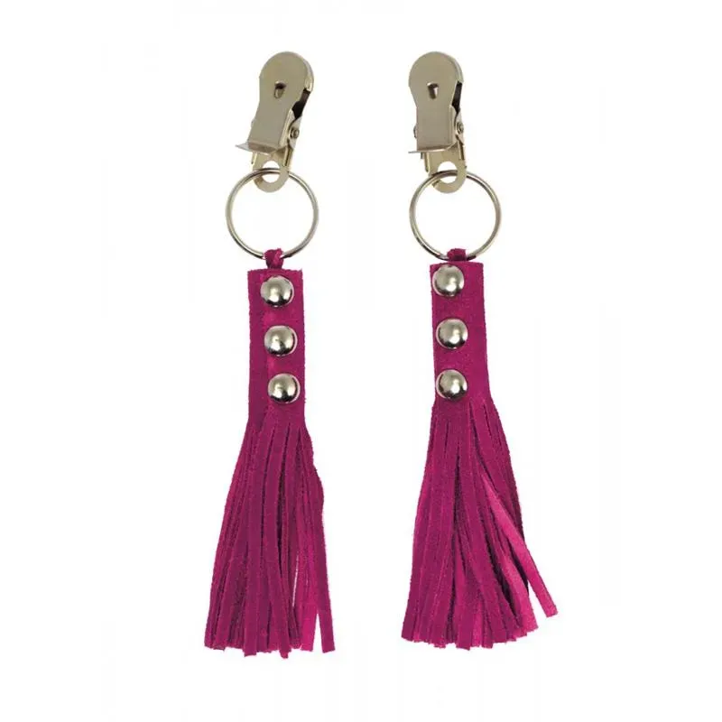 Pinzas para Pezones Cuero Rosa – BDSM/Pinzas Pezones