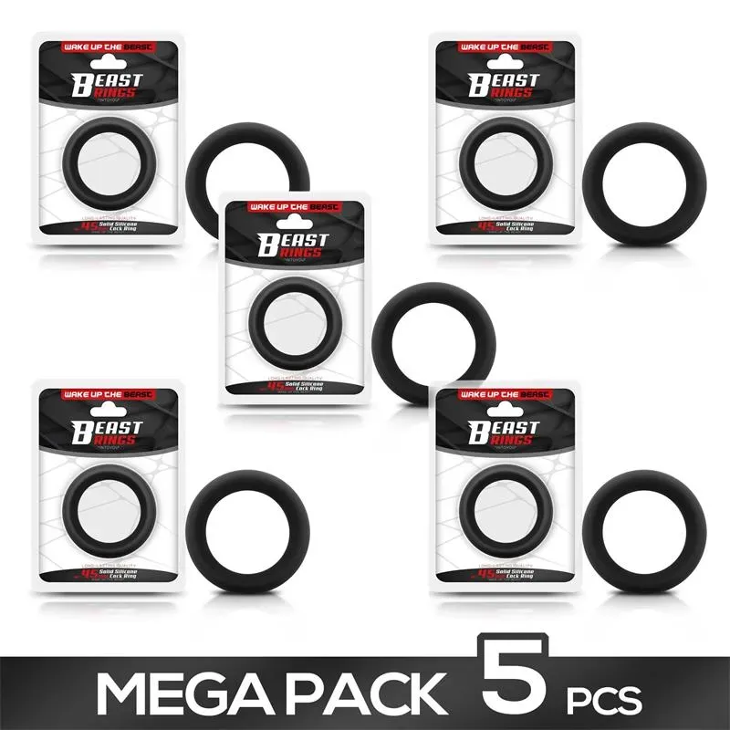 Pack de 5 Anillo Pene Silicona Solida 4.5 cm – Anillos Pene