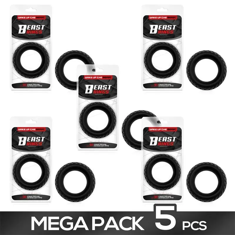 Pack de 5 Anillo para el Pene Silicona Líquida Turbine 35 mm – Packs