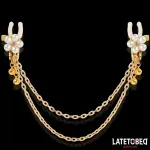 Pinzas para Pezones con Cadena y Flor de Perlas