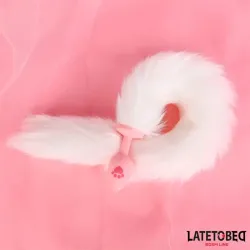 Plug Anal con Cola de Zorro Rosa