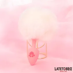 Plug de Silcona con Pompón Rosa