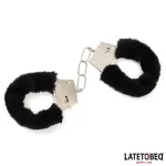 Esposas de Metal Furry con Pelo Negro