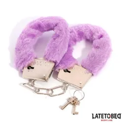 Esposas de Metal Furry de Pelo Púrpura
