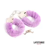 Esposas de Metal Furry de Pelo Púrpura