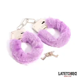 Esposas de Metal Furry de Pelo Púrpura
