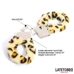 Esposas de Metal Furry con Pelo Animal Print Leopardo