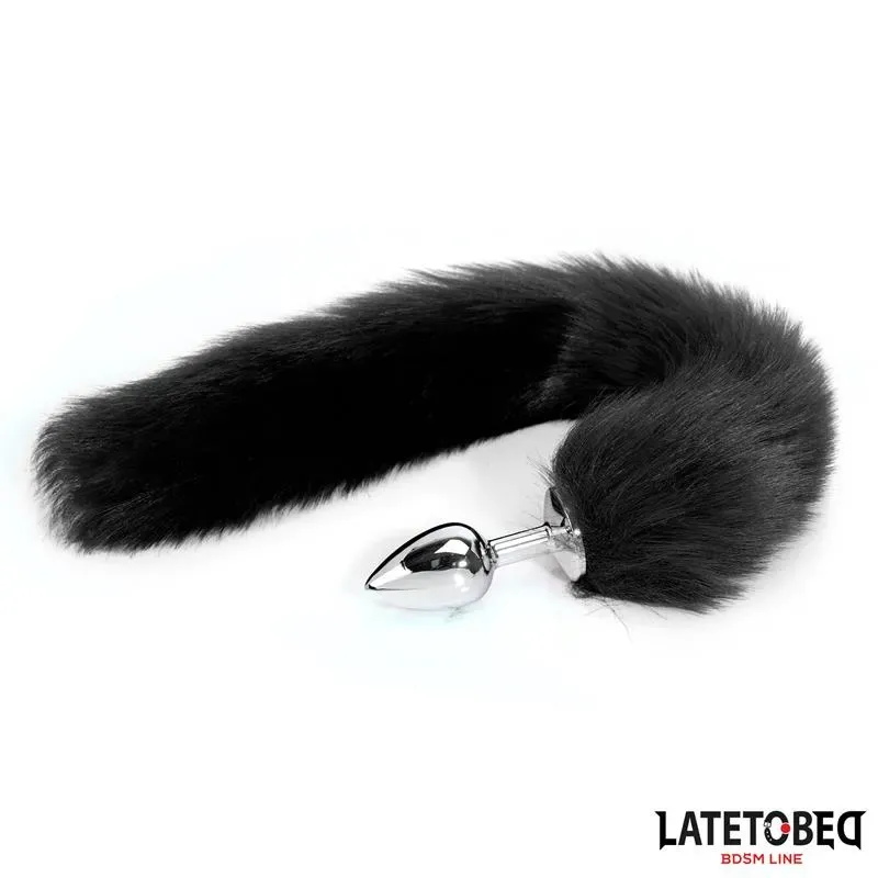 Plug Anal con Cola Negro 40 cm – Anal