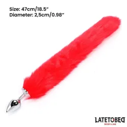 Plug Anal con Cola Rojo 40 cm