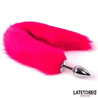 Plug Anal con Cola Hot Pink 40 cm