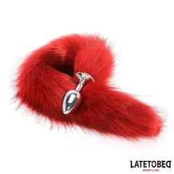 Plug Anal con Cola Rojo Vino 40 cm