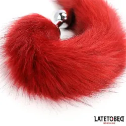 Plug Anal con Cola Rojo Vino 40 cm