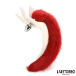 Plug Anal con Cola Rojo Vino 40 cm