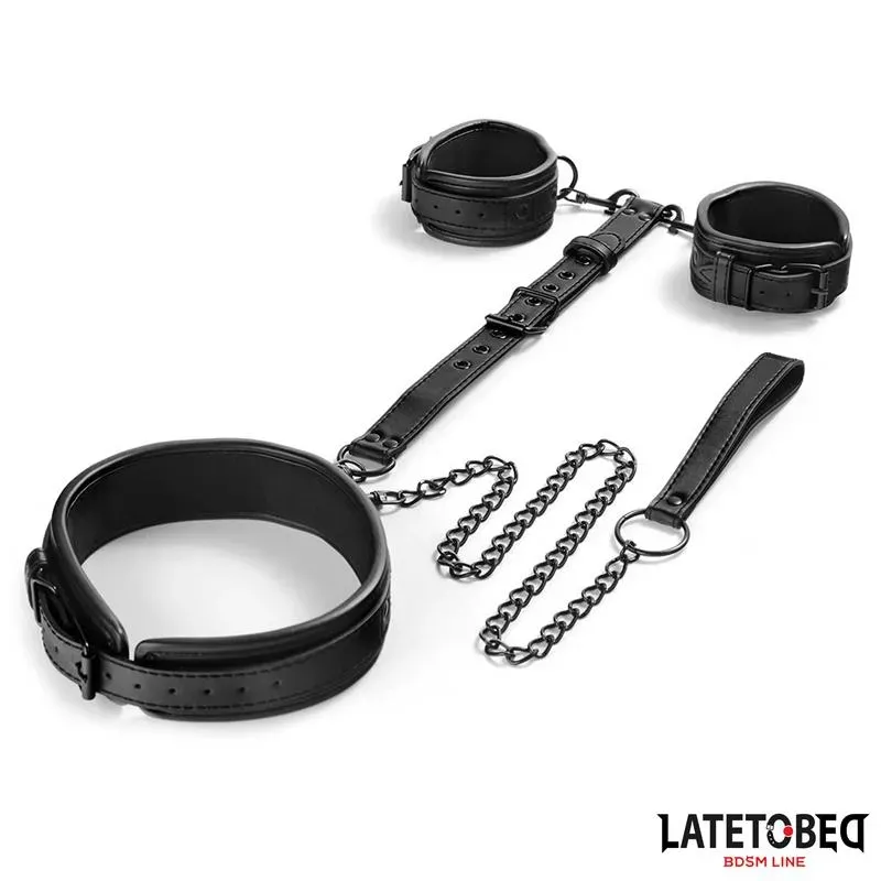 Restricciones con Collar con Correa y Esposas – BDSM/Ataduras
