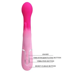 Dejon Vibrador con Thrusting y Bolas Rotatorias