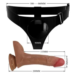 Oher Arnés con Dildo con vibración y Función Squirt