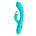 Scocco Vibrador con Rabbit Turquesa