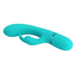 Scocco Vibrador con Rabbit Turquesa