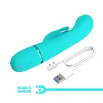 Scocco Vibrador con Rabbit Turquesa