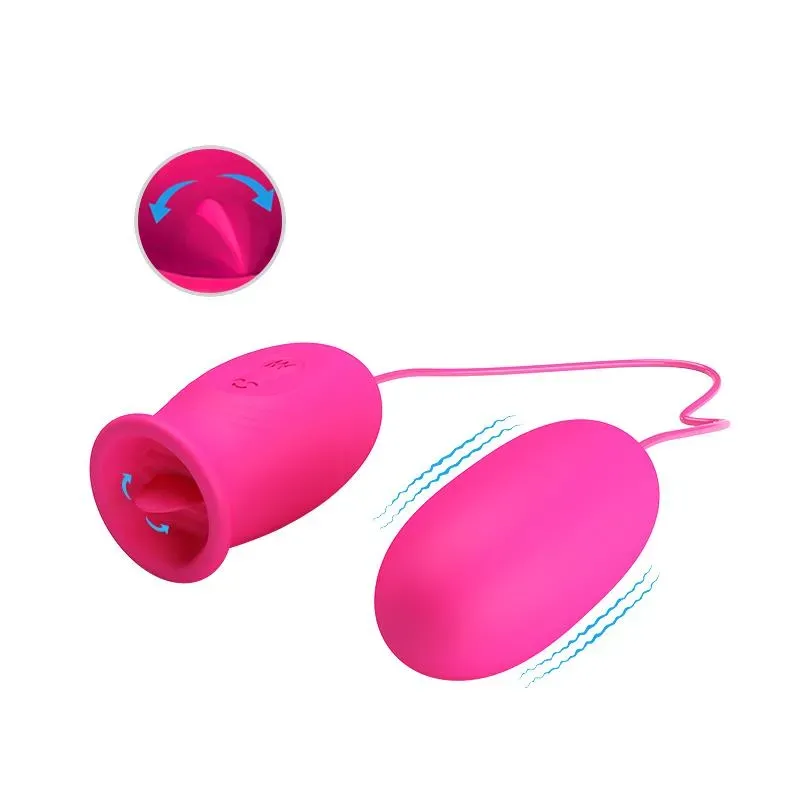 Daisy Huevo Vibrador y Lengua Estimuladora Rosa – Huevos Vibradores